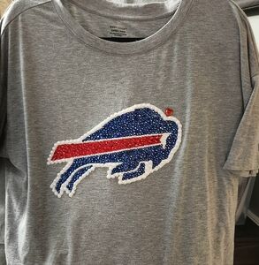 Sparkling Crystal Buffalo Bills Logo Tshirt XL-XXL